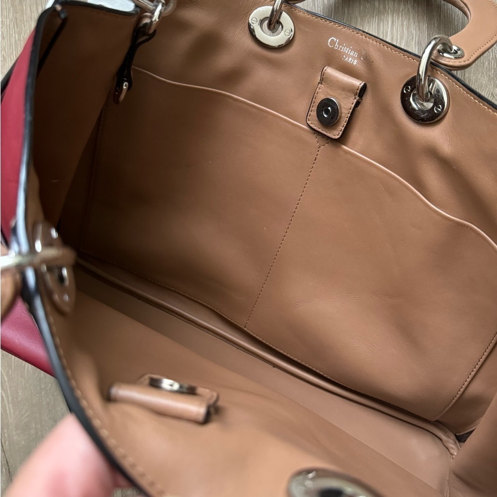 Christian Dior Diorissimo multicolor bag Red White Cream RARE authentic - Picture 7 of 12